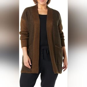 CCO Daily Ritual Ultra Soft Jacquard Long Sleeve Cardigan Sweater